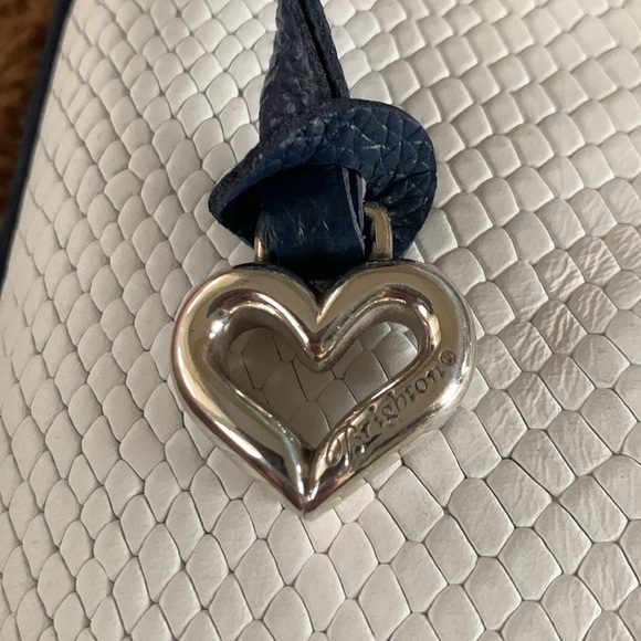 NWT Brighton Iris Bloom Fleur navy leather messenger bag - Picture 5 of 10